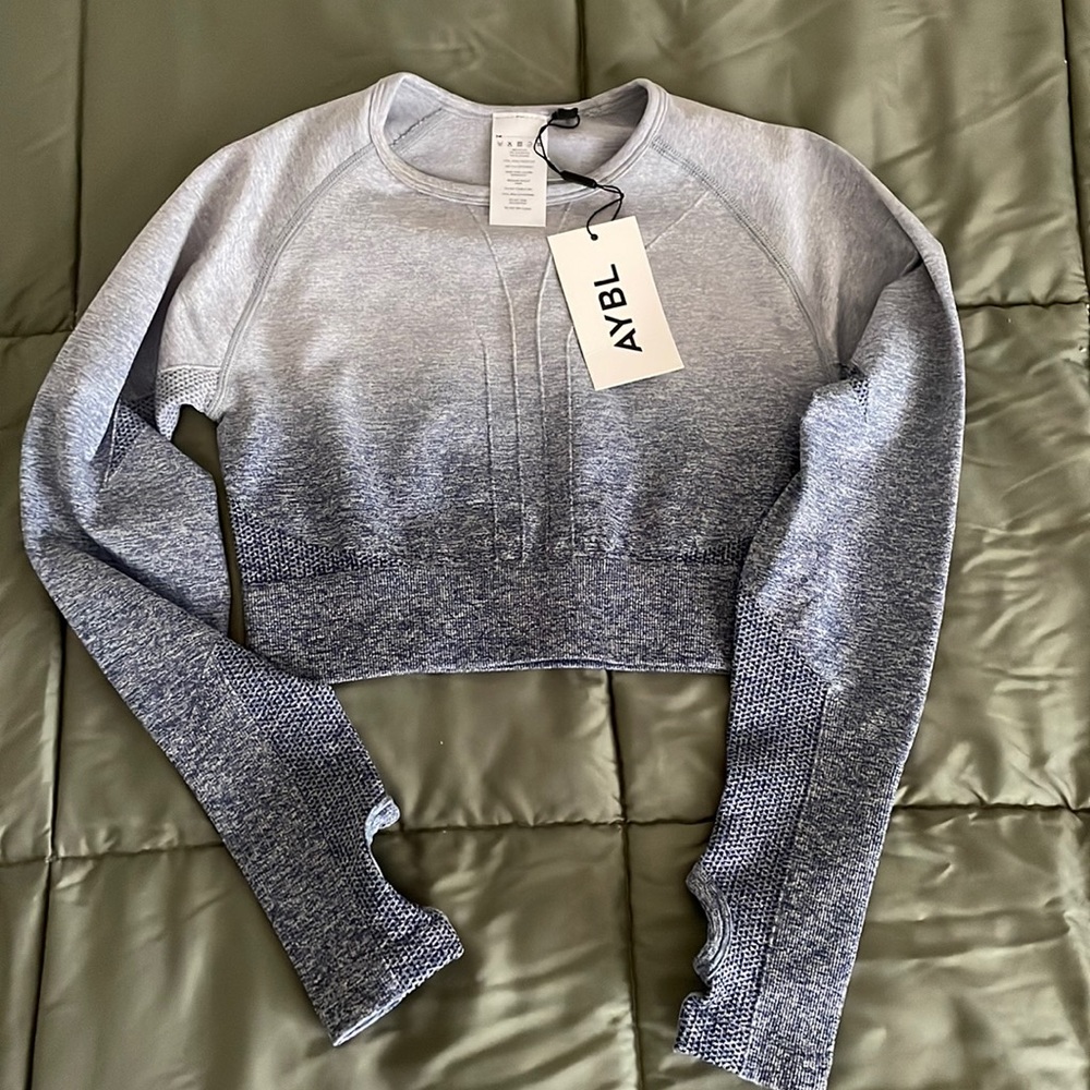 AYBL activewear sports long sleeve top with finger holes